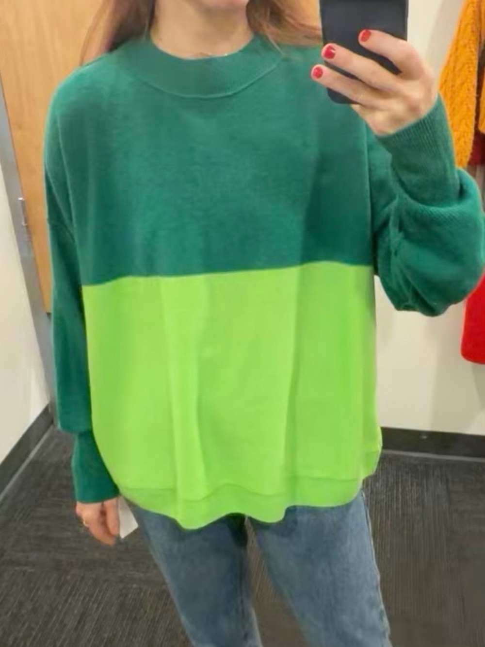 Free People Green Crewneck Sweater - Women